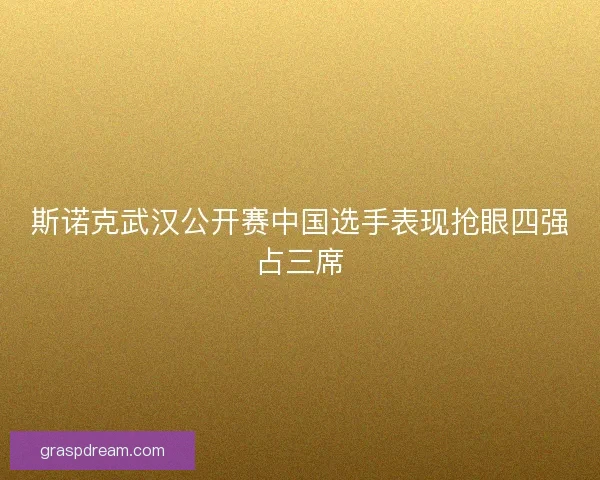 斯诺克武汉公开赛中国选手表现抢眼四强占三席 斯诺克武汉公开赛中国选手表现抢眼四强占三席