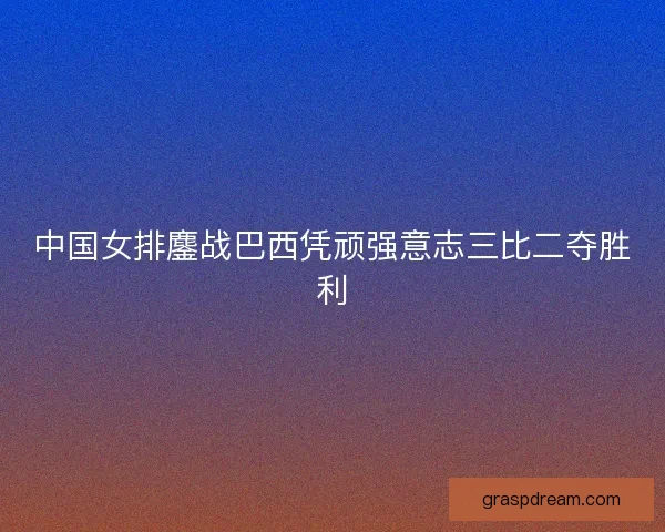 中国女排鏖战巴西凭顽强意志三比二夺胜利